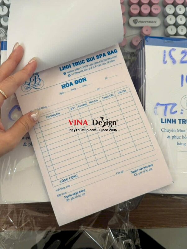 In hóa đơn bán hàng cho Spa Bag dịch vụ tân trang & phục hồi làm mới túi, ví, giày dép hàng hiệu - INKTS3905