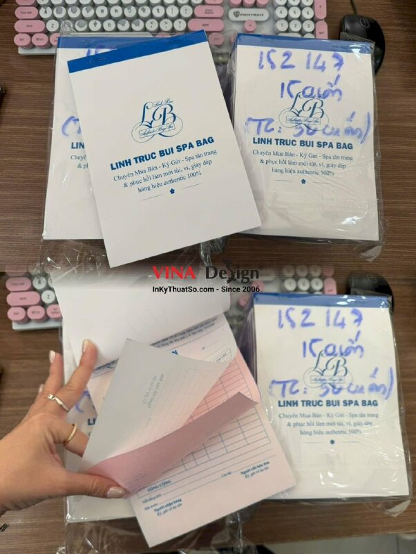 In hóa đơn bán hàng cho Spa Bag dịch vụ tân trang & phục hồi làm mới túi, ví, giày dép hàng hiệu - INKTS3905