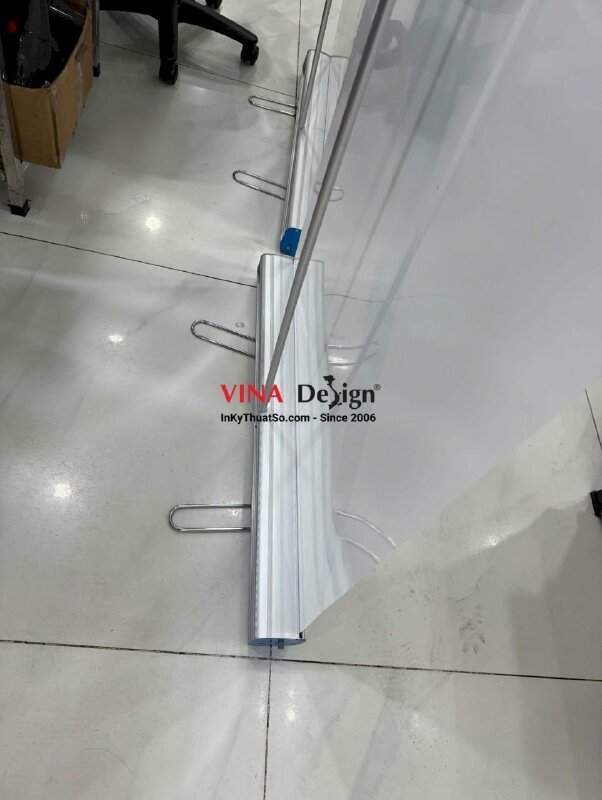 In standee lắp chân cuốn nhôm tốt, poster sự kiện - INKTS3899