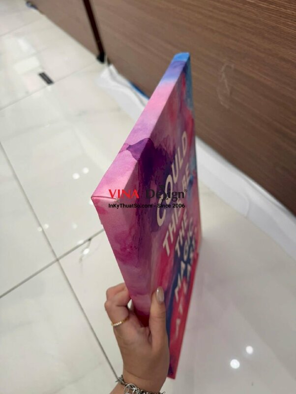 In tranh slogan, tranh câu nói hay, tranh động lực, tranh in Canvas mực dầu mờ, đóng khung - INKTS3903
