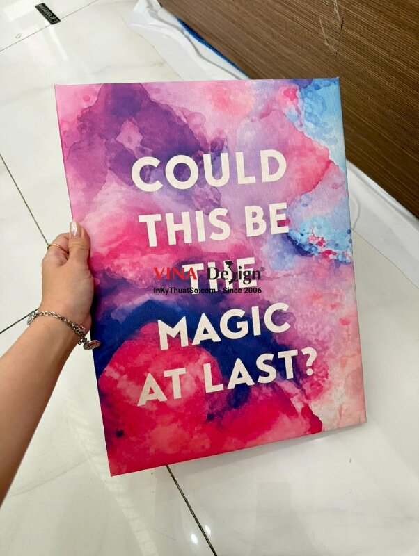 In tranh slogan, tranh câu nói hay, tranh động lực, tranh in Canvas mực dầu mờ, đóng khung - INKTS3903