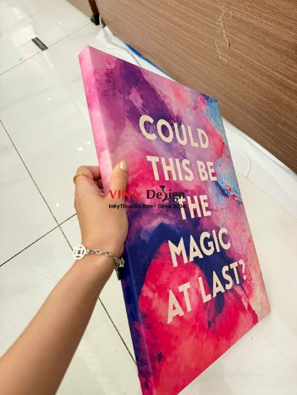 In tranh slogan, tranh câu nói hay, tranh động lực, tranh in Canvas mực dầu mờ, đóng khung - INKTS3903
