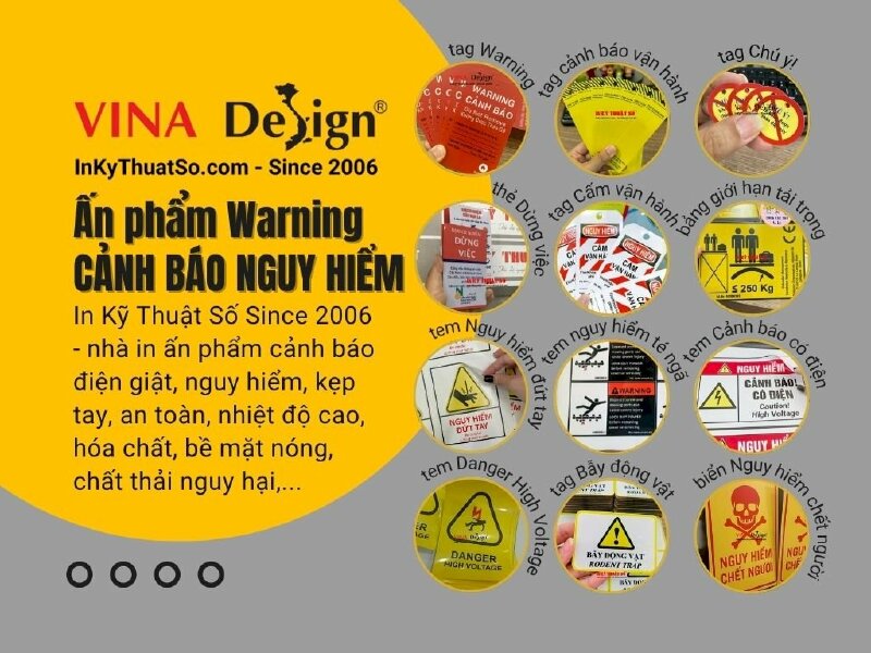 Top ấn phẩm Cảnh báo nguy hiểm, Warning tại In Kỹ Thuật Số Since 2006