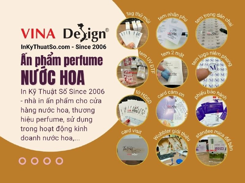 Dịch vụ in ấn cho cửa hàng nước hoa, thương hiệu perfume
