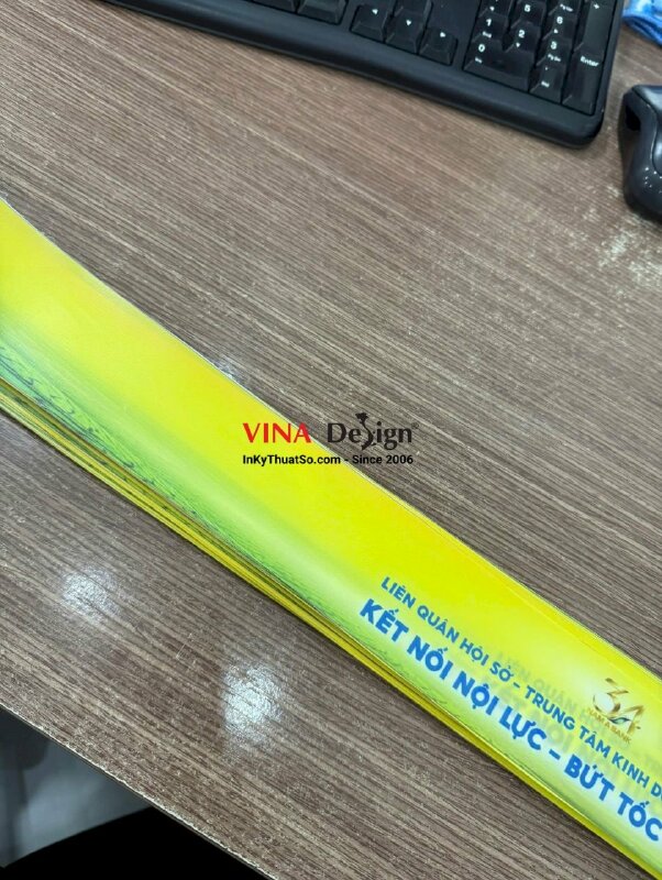 In băng rôn đeo đầu cổ vũ sự kiện kỷ niệm 34 năm thành lập công ty, ngân hàng - INKTS3929