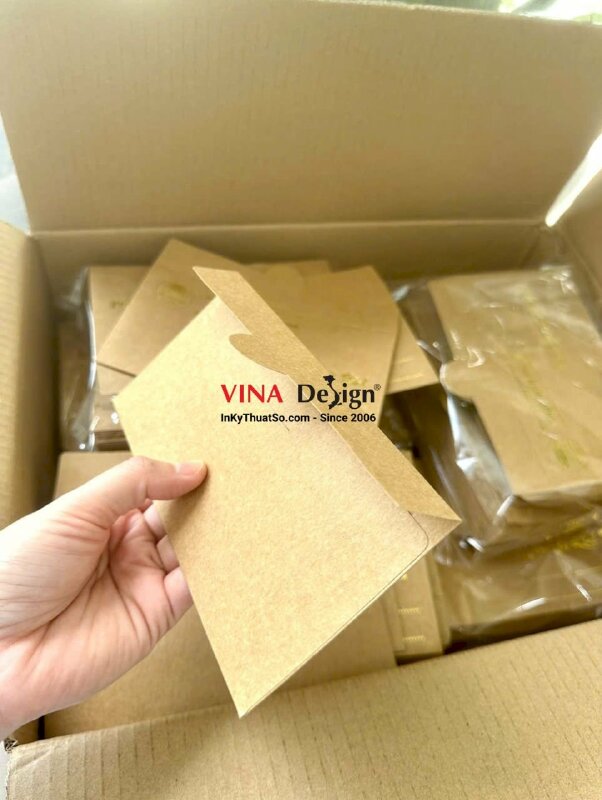 In bao thư thành tâm kính thỉnh, ép kim bao thư cúng dường cho Chùa - INKTS3930