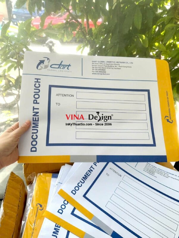 In bao thư tiếng Anh cho công ty global logistics, bao thư lớn in offset - INKTS3935