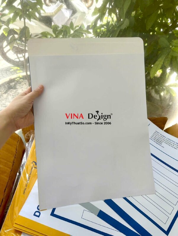 In bao thư tiếng Anh cho công ty global logistics, bao thư lớn in offset - INKTS3935