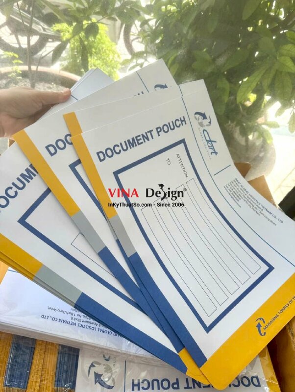 In bao thư tiếng Anh cho công ty global logistics, bao thư lớn in offset - INKTS3935
