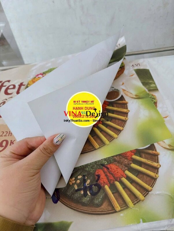 In giấy trải bàn ăn dùng 1 lần cho nhà hàng món cuốn - INKTS3925