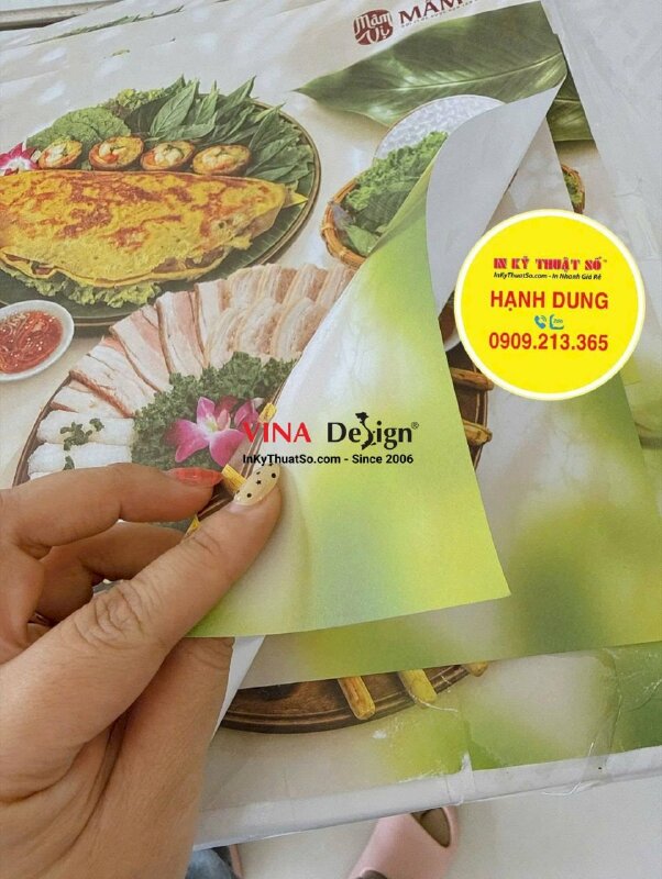 In giấy trải bàn ăn dùng 1 lần cho nhà hàng món cuốn - INKTS3925