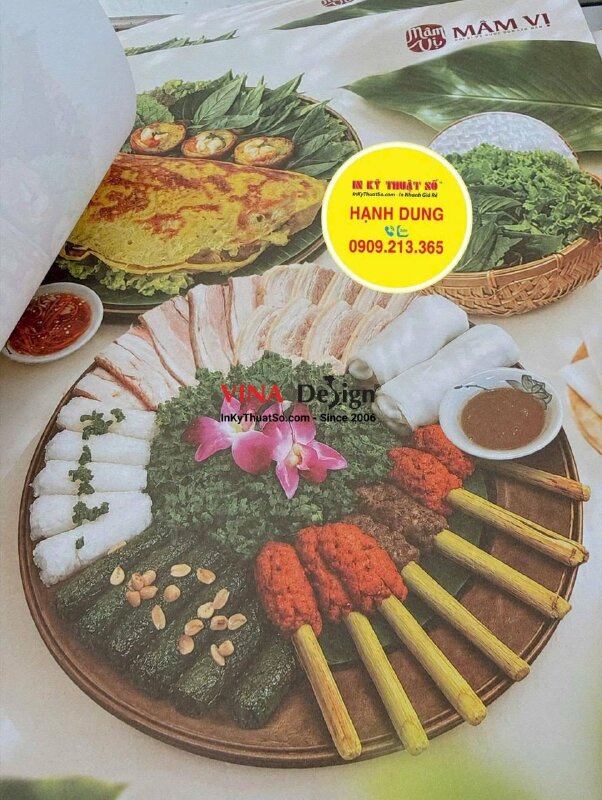 In giấy trải bàn ăn dùng 1 lần cho nhà hàng món cuốn - INKTS3925