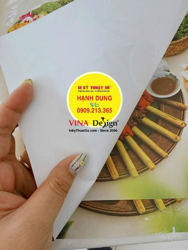 In giấy trải bàn ăn dùng 1 lần cho nhà hàng món cuốn - INKTS3925