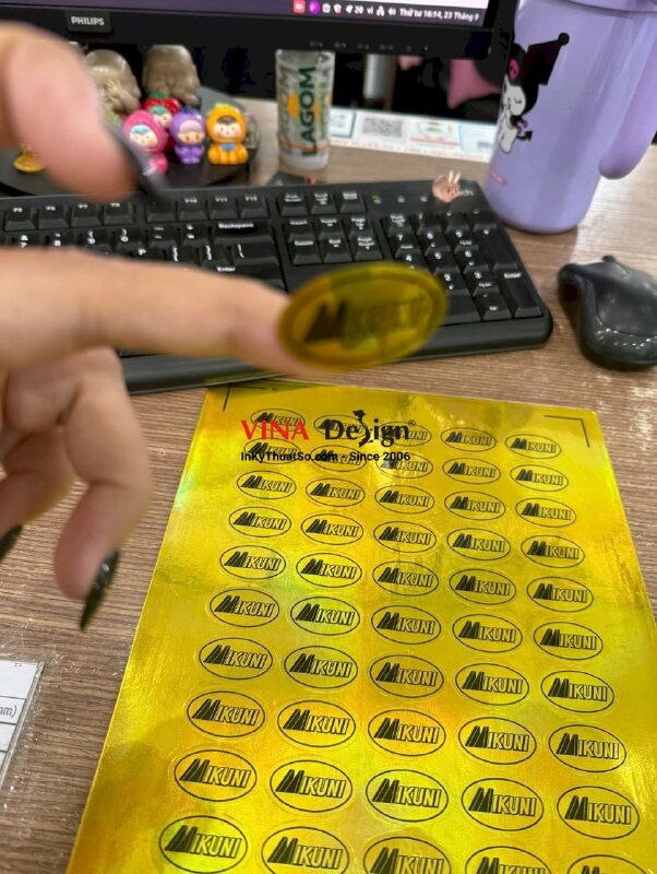 In tem xi vàng dán linh kiện và thiết bị cho xe máy, ô tô, động cơ và thiết bị kiểm soát - INKTS3927
