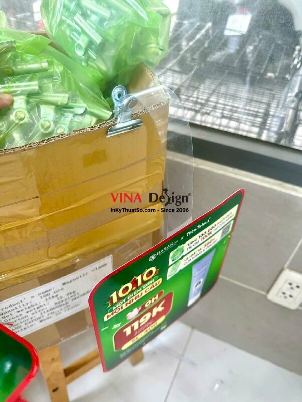 In Wobbler dây kẹp nhựa trong giới thiệu sản phẩm dược mỹ phẩm - INKTS3918
