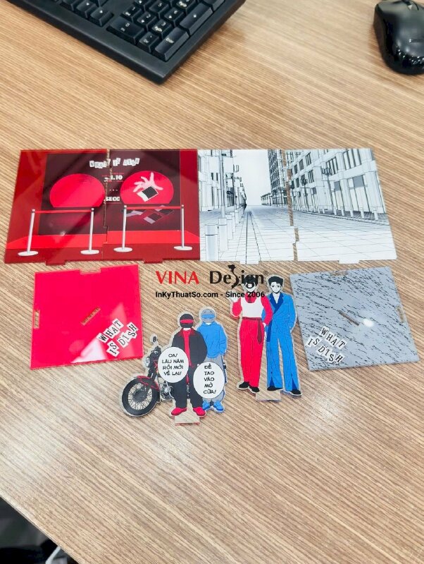 Mô hình Standee Acrylic Mica nhân vật có background nền, in cắt Mica lắp ghép - INKTS3920