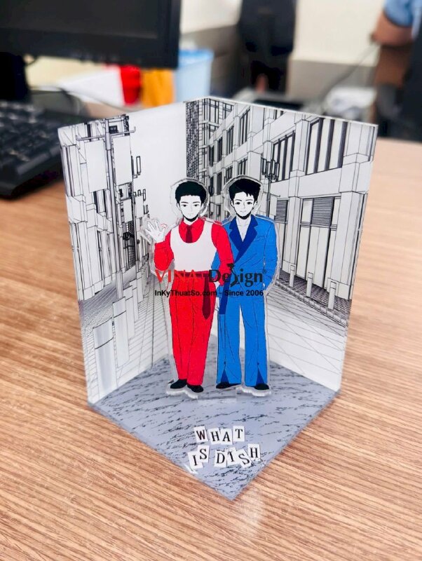 Mô hình Standee Acrylic Mica nhân vật có background nền, in cắt Mica lắp ghép - INKTS3920